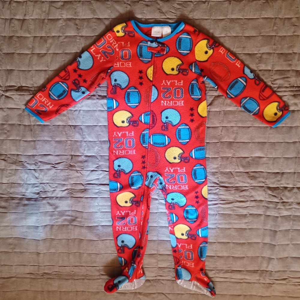 Toddler 4t Kidgets football footy pajamas in red